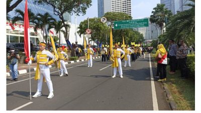 Meriah, Pawai Pendaftaran Koalisi Indonesia Bersatu
