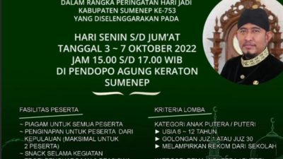 Bank BPRS Bhakti Sumekar, Gelar Musabaqah Hifdzil Qur’an Tropi Bupati Sumenep 2022