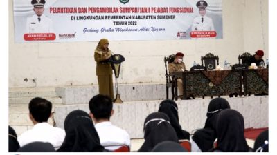 Wakil Bupati Sumenep, Mengambil Sumpah Janji ASN Jabatan Fungsional di Gedung Korpri Sumenep