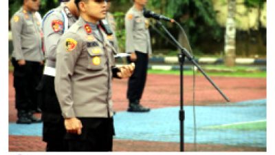 Kapolres Sumenep Pimpin Apel Pagi Jam Pimpinan, Dilanjutkan Cek Penampilan dan Kelengkapan Personil