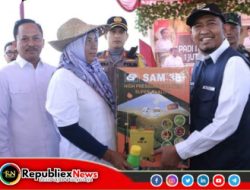 Bupati Sumenep, Hadir Dalam Kegiatan Panen Padi Nusantara 1 Hektar Desa Gunggung Kabupaten Sumenep