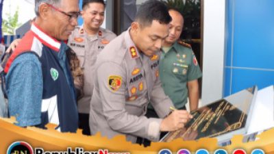 Jelang Lebaran, Kapolres Probolinggo Resmikan Bangunan Baru Pos Lalu Lintas di Exit Tol Leces