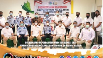 Dirresnarkoba Polda Jatim Jalin Koordinasi Dan Komunikasi Dengan Kalapas Dan Karutan Se-KORWIL MADIUN Satuan Kerja Pemasyarakatan Kantor Wilayah Kemenkumham Jawa TImur