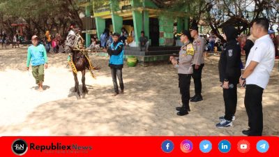 Kapolres Sumenep Pantau Keamanan Wisata Pantai Lombang Selama Libur Idul Fitri 1444 H – 2023 M