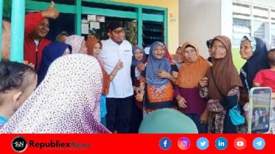 Bupati Sumenep, Achmad Fauzi Didampingi Kadinsos Menyapa Warganya di Kalianget Timur