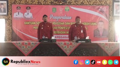 Dinsos P3A Dampingi Bupati Achmad Fauzi Wongsojudo, Serahkan Ratusan Beasiswa di Pendopo Agung Keraton Sumenep