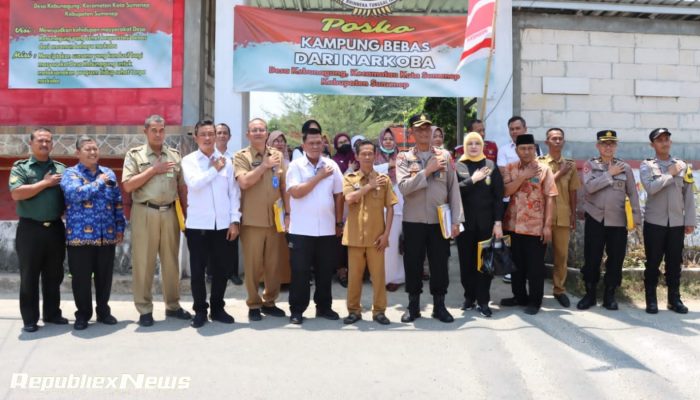 Polres Sumenep Menerima Kunjungan Tim Penilaian Lomba Kampung Bebas Narkoba di Desa Kebonagung