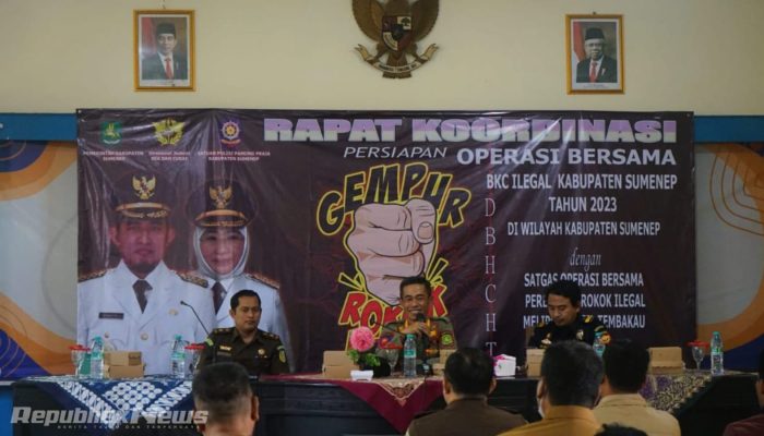 Ajak Instansi Terkait, Satpol PP Sumenep Lakukan Operasi Bersama Berantas Rokok Ilegal