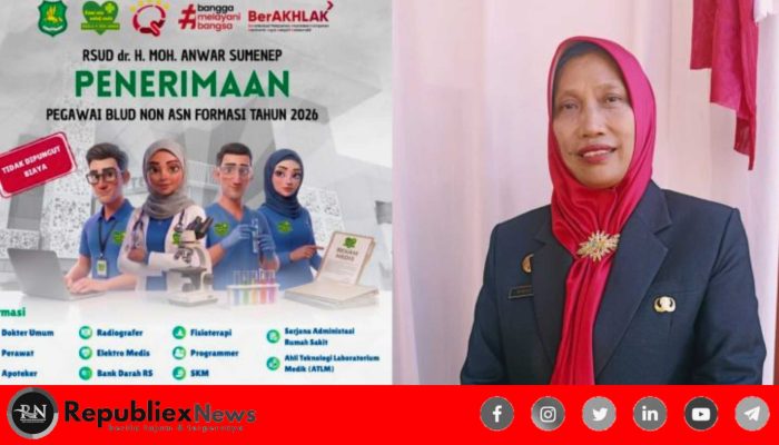 RSUD dr. Moh. Anwar Sumenep Buka Rekrutmen Pegawai Non-ASN 2026, Seleksi Gratis Tanpa Pungutan