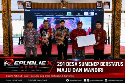 Bupati Sumenep Achmad Fauzi Wongsojudo dalam pemutakhiran status desa 2026